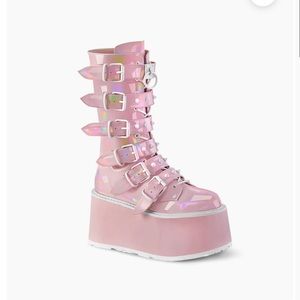 Pink demonia boots